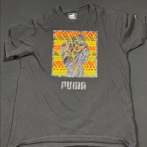 Puma Black Tee with Vibrant Graphic